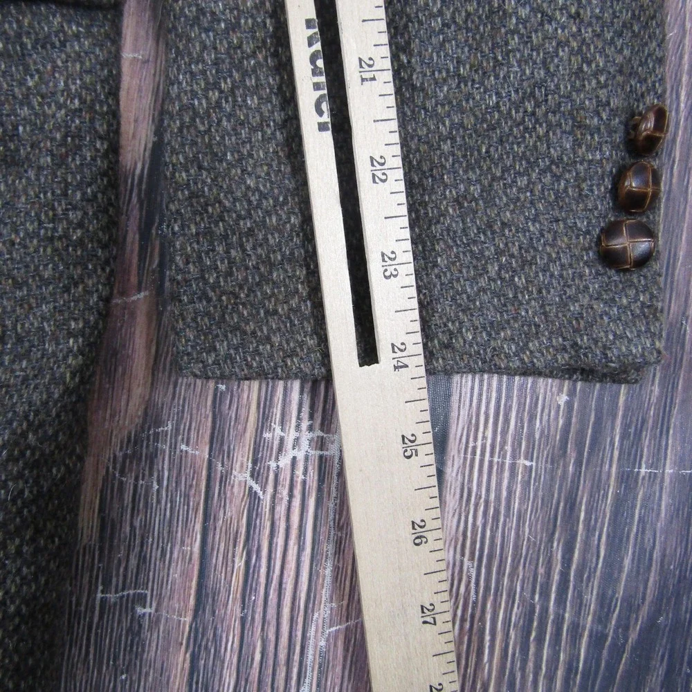 Austin Manor Mens 42 Brown Wool Herringbone Tweed Sport Coat Blazer 2 Button